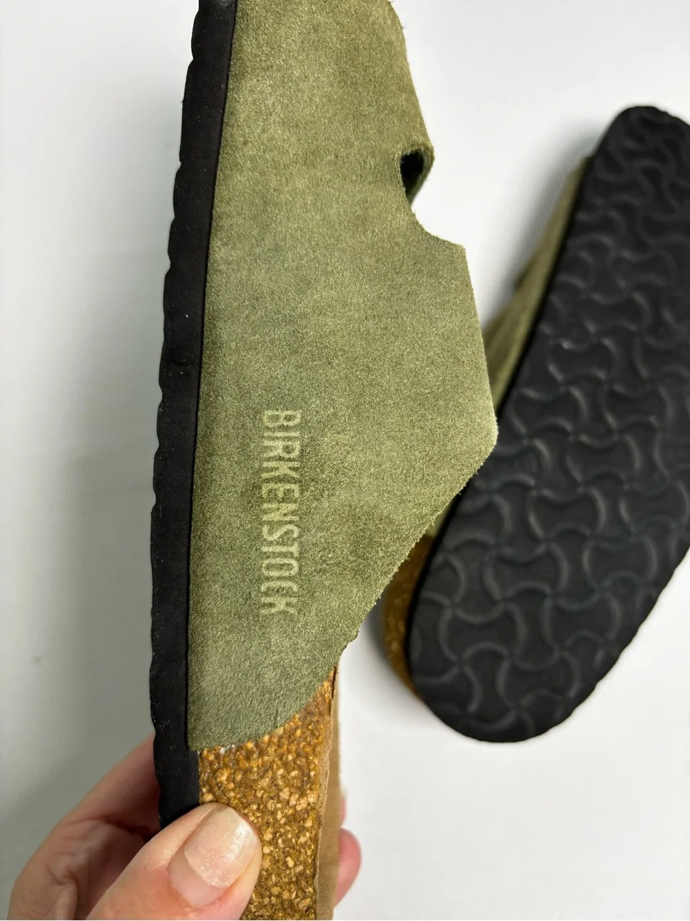 Birkenstock Arizona Suede Leather Sandals Olive Green EU 37 US 6